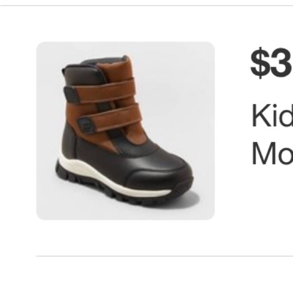 Boys’ Baker Winter Boots - All in Motion - Size 6 - barely worn!